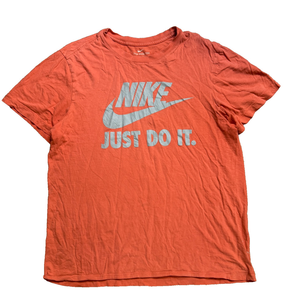Nike The Nike Tee Unisex Small Orange Just Do It Swoosh Graphic T-Shirt Cotton